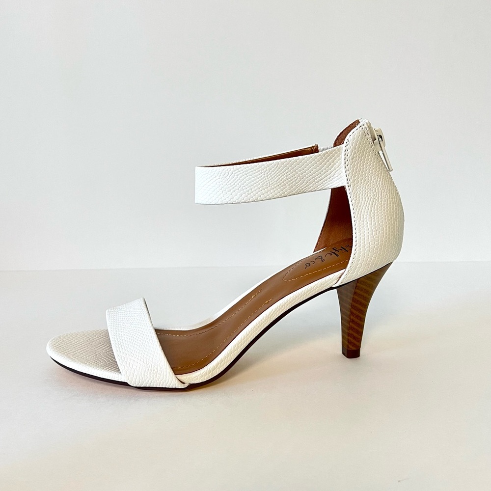 NWOB Style & Co White Ankle Strap Heels